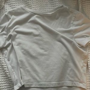 white crop top